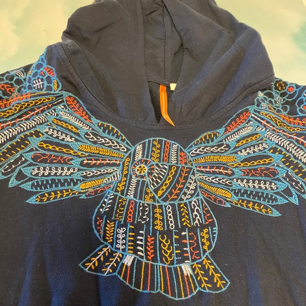 Sunday for Anthropologie Jersey Hooded Cotton Blend Tunic
